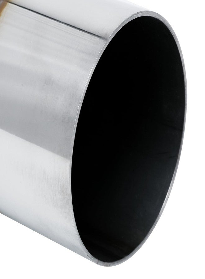 M-AUTO Single Chamber Muffler, 2.5" Inside Inlet and Outlet Universal Stainless Steel Exhaust Muffler Assembly, 16" Overall Length, Black - Image 4