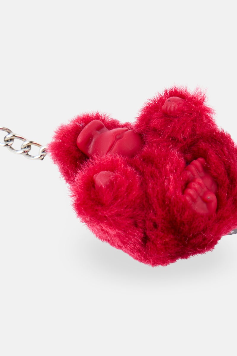 kipling Extra Small Monkey Key Hanger, Red - Image 3