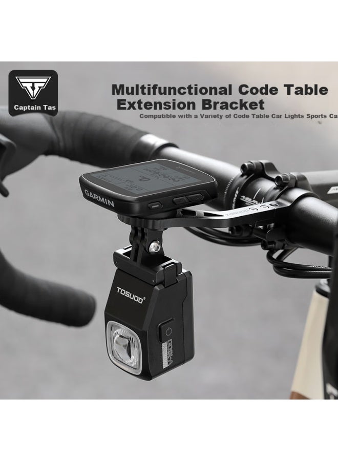 Tosuod Mountain Bike Computer Mount Aluminum Alloy Extension Bracket Bicycle Light Sports Camera Long Base Accessories - Image 1
