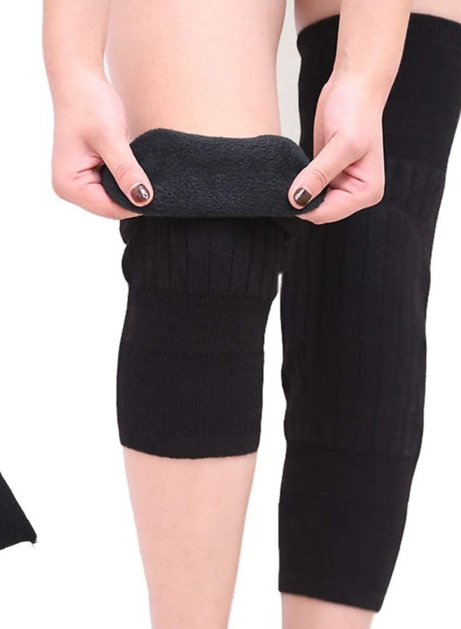 Winter Knee Pads with Faux Fur – Unisex Thermal Knee Warmers for Outdoor Use - Image 5