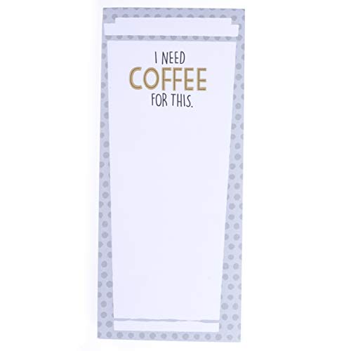 Graphique Magnetic Notepad - I Need Coffee For This Grocery and Shopping List - Fun Decorative To-Do List - Perfect House Warming Gifts - 100 Tear off Sheets (4" x 9.25" x .5") - Image 5
