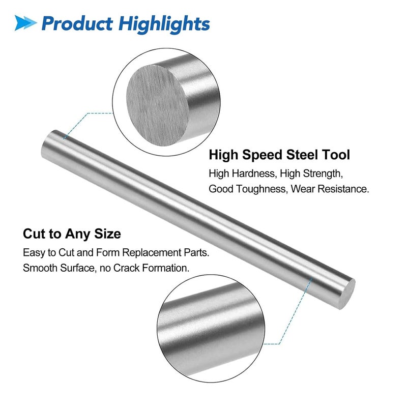 304 Stainless Steel Solid Shaft Round Rod Lathe Bar Stock Diameter 7mm Length 50cm 2 Pcs - Image 5
