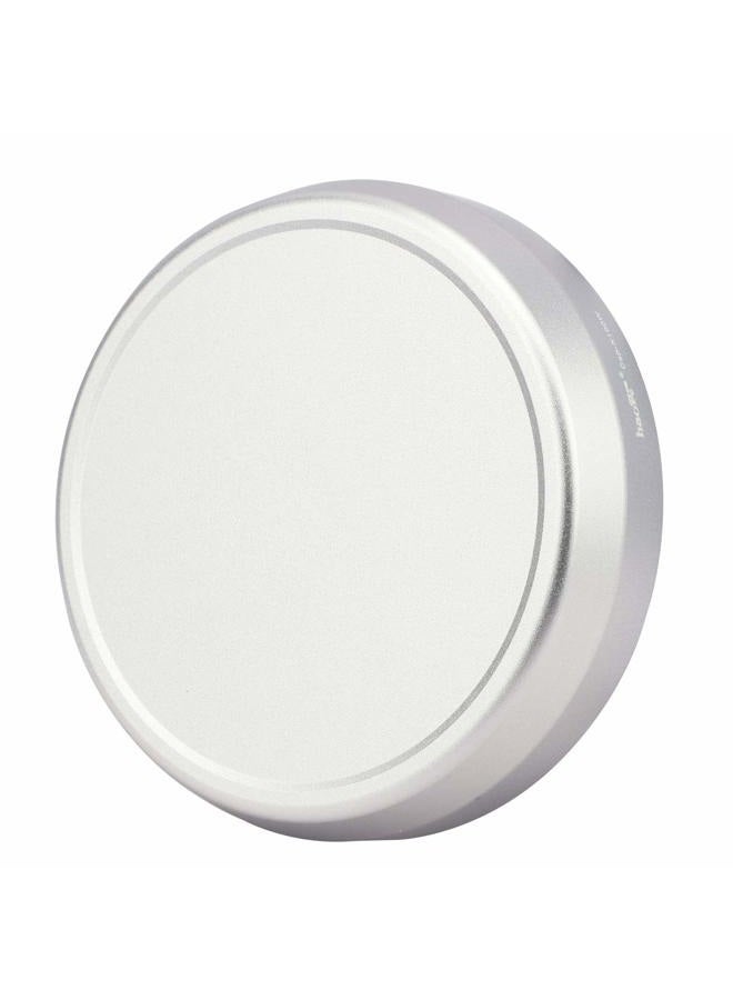 Haoge Cap-X100W Metal Lens Cap for Fujifilm Fuji X100F X100S X100T X100 X70 Camera Silver - Image 2