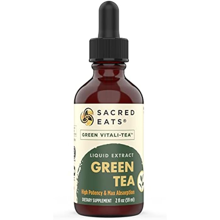 Sacred Eats Green Tea Liquid Extract Drops - Immune Support (Antioxidants & Polyphenols) Supplement. Promotes Gentle Energy. Organic Ingredients, Non-GMO, Alcohol & Gluten Free (Non-Flavored) - Image 3
