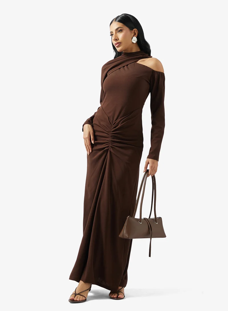 Golden Apple  Pleated Design Maxi Dress for Women | Best Price UAE