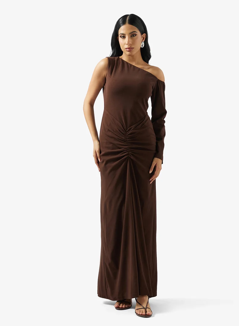 Golden Apple  Pleated Design Maxi Dress for Women | Best Price UAE