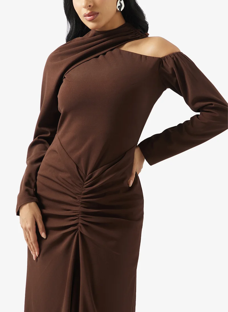 Golden Apple  Pleated Design Maxi Dress for Women | Best Price UAE