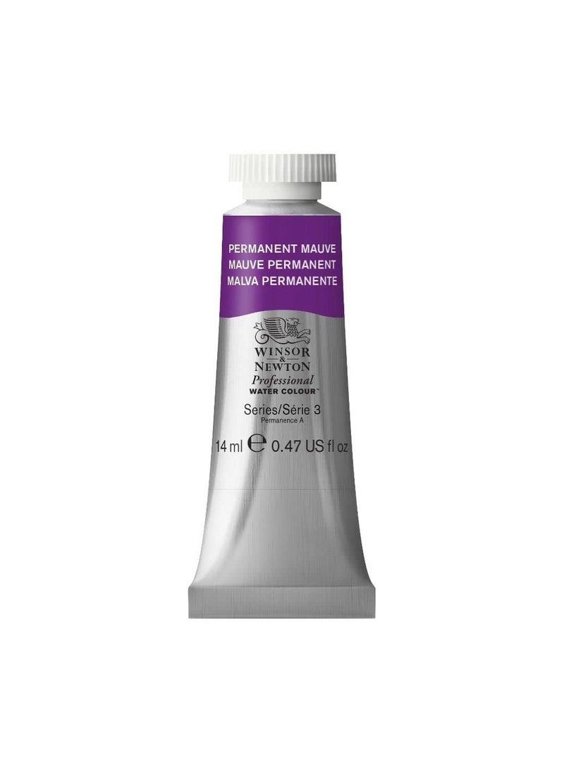 WINSOR & NEWTON - Winsor & Newton Professional Water Colour 14 ML - Permanent Mauve (491) - Finely Pigmented, Vibrant, Vivid & Intermixable Artists' Water Colour Paints - More Colours Available - Image 1