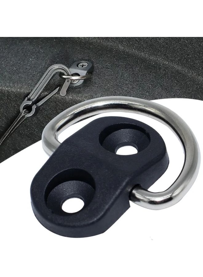 Nylon Cargo Net Tie Down Hook Rings 4 Piece Set For Trunk Boot Floor Hanging Fixing Kit - Image 1