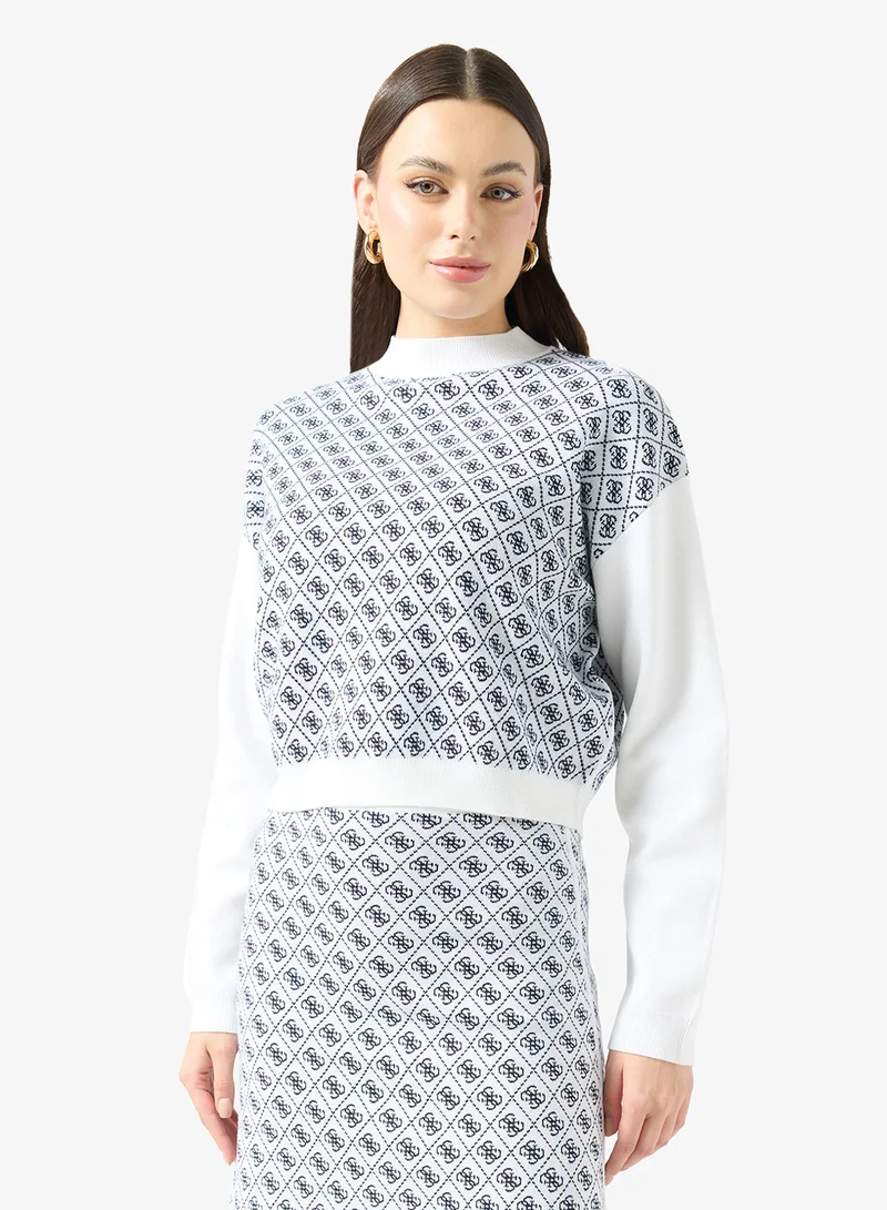 GUESS Long Sleeve Mn Aubrey 4G Sweater