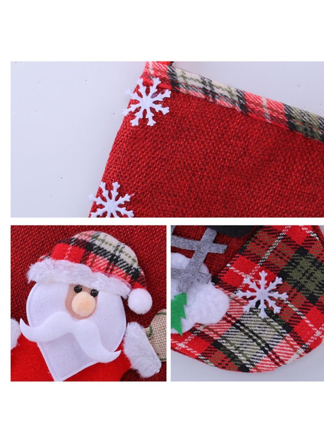 Loquat Christmas Stocking Bags Xmas Fireplace Hanging Socks Boots for Holiday Christmas Decoration - Image 3