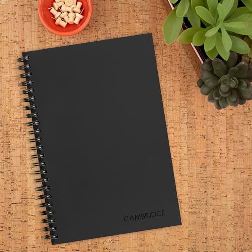 Cambridge Limited Business Notebook with QuickNotes, Legal Ruled Paper, 5" x 8", 80 Sheets, Flexible Soft Touch Cover, Wirebound, Gray (06096) - Image 5