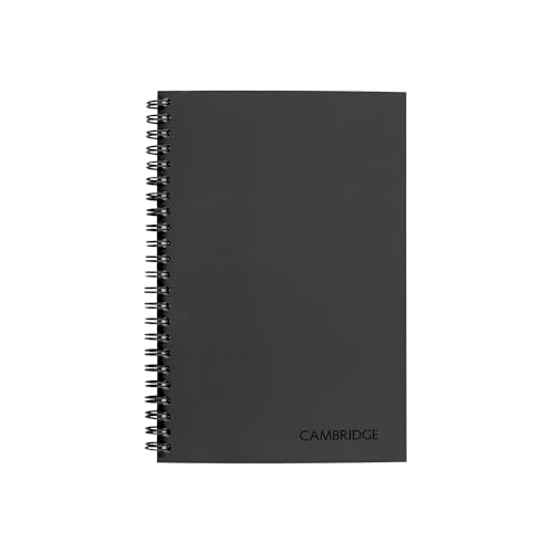 Cambridge Limited Business Notebook with QuickNotes, Legal Ruled Paper, 5" x 8", 80 Sheets, Flexible Soft Touch Cover, Wirebound, Gray (06096) - Image 1