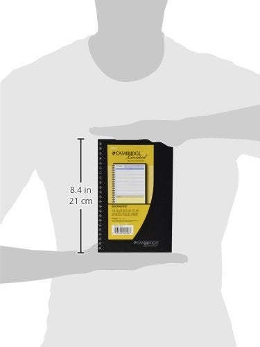 Cambridge Limited Business Notebook with QuickNotes, Legal Ruled Paper, 5" x 8", 80 Sheets, Flexible Soft Touch Cover, Wirebound, Gray (06096) - Image 3