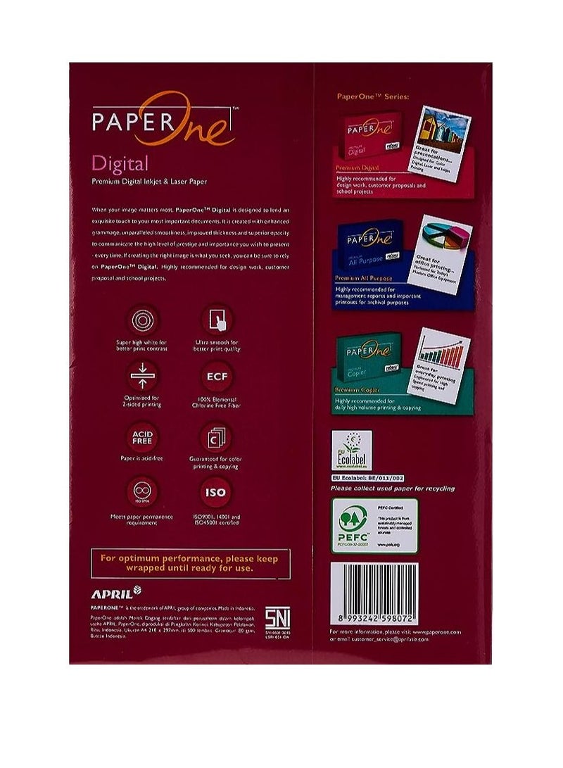 PaperOne ورق PaperOne™ الرقمي (80 جرام) بحجم A4 (500 ورقة)، 5 في الكرتون - Image 3