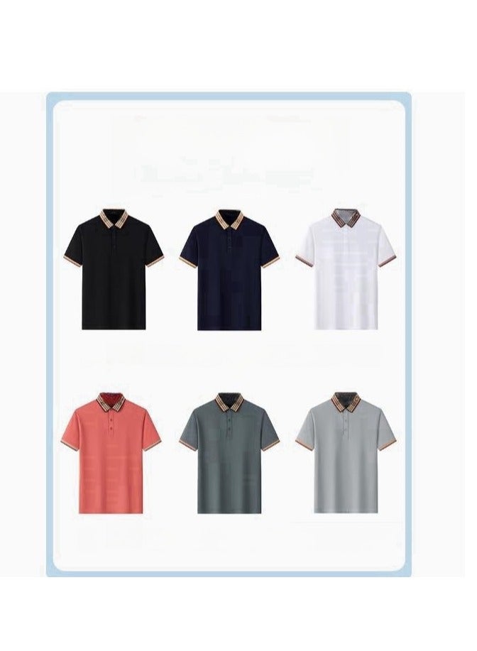 AOKANG Men's Elastic Breathable Short Sleeve Polo - Image 3