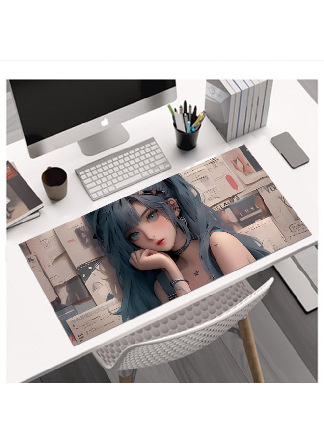 Generic - Jinx Oversized Mouse Pad Dirty Resistant Animation Home Computer Game Table Pad E-Sports Non-Slip Edge Wrist-Color:900*400*2-Pattern:Jinx-mouse Pad-31 - Image 1