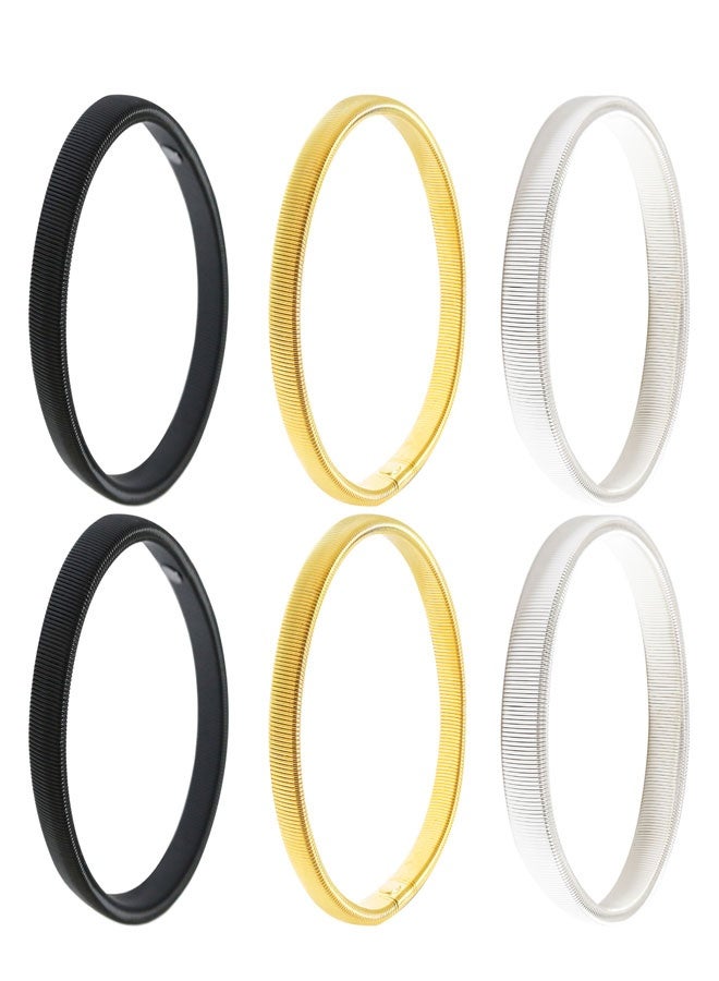 وهاواي 6pcs Sleeve Garters, Anti-Slip Shirt Sleeve Holder Stretchy Metal Arm Band Arm Strap to Hold up Sleeves Armbands for Women Men - Image 1