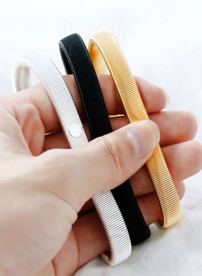 وهاواي 6pcs Sleeve Garters, Anti-Slip Shirt Sleeve Holder Stretchy Metal Arm Band Arm Strap to Hold up Sleeves Armbands for Women Men - Image 3