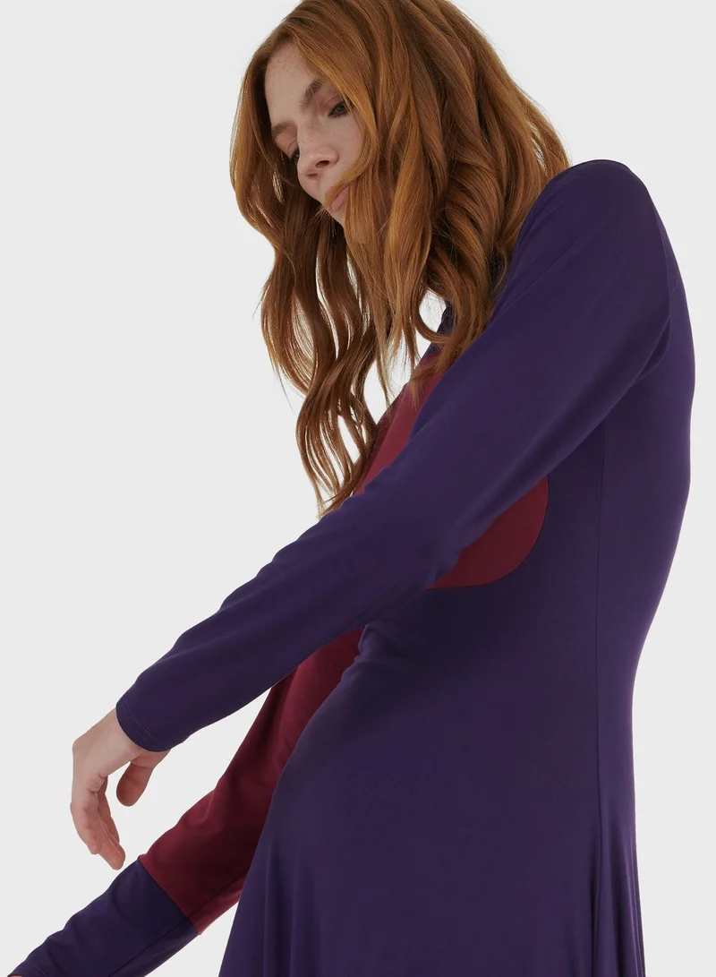 leem High-Neck Jersey Dress