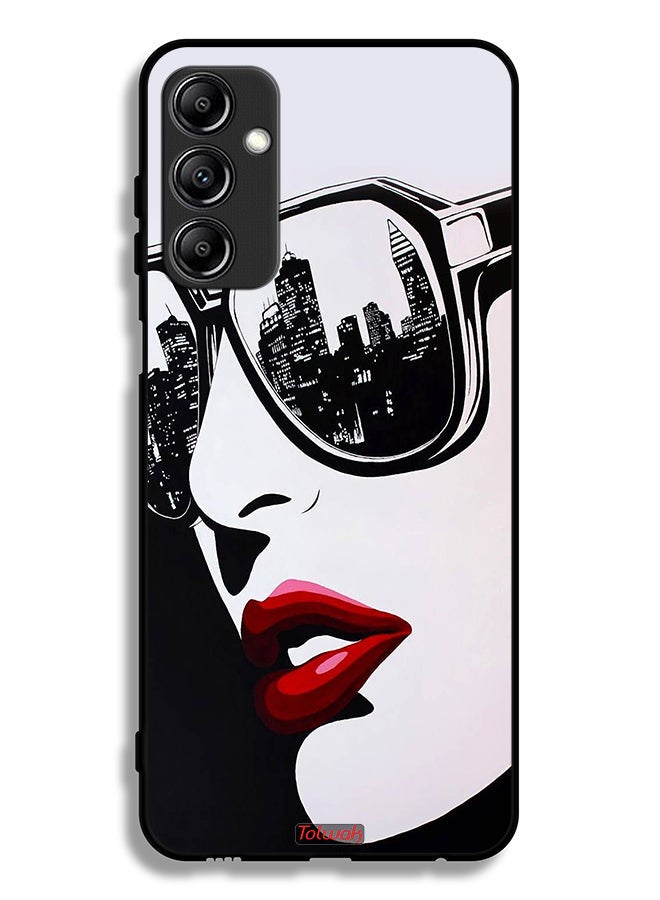 Tolwak Samsung Galaxy A24 4G Protective Case Cover Girl Face Abstract Art - Image 1