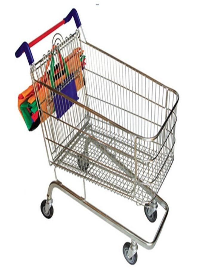 fashionhome - 4 Pieces Foldable Shopping Cart Reusable Eco-Friendly Grocery Storage Bags - Image 1