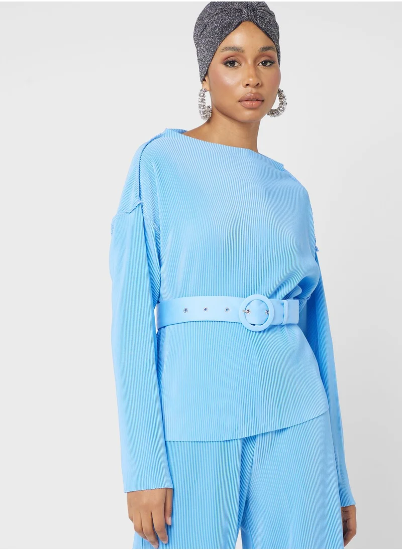Khizana Belted Tunic And Pant Set