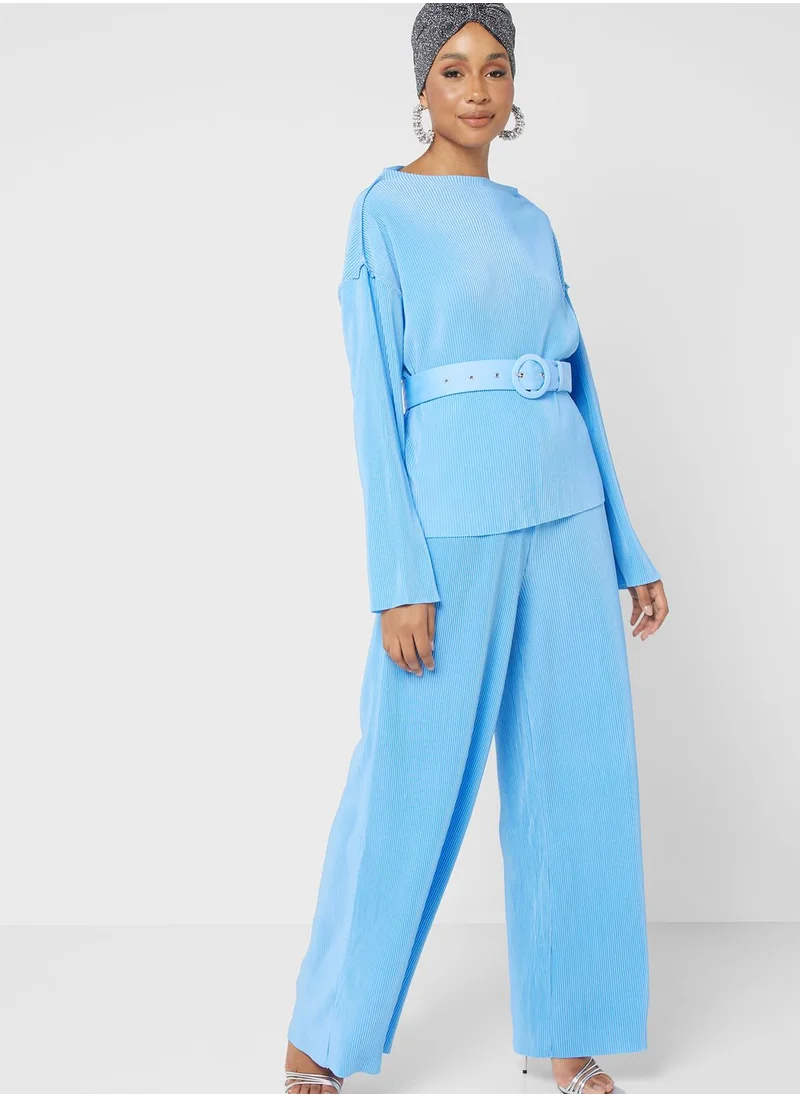 Khizana Belted Tunic And Pant Set