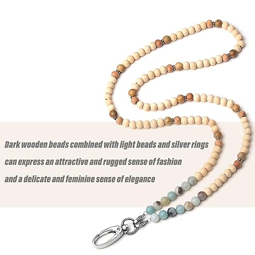 SAM & LORI Lanyards for Id Badges for Women Cute Teacher Lanyard Cruise Lanyard for Ship Cards Beaded Teacher Lanyards for Id Badges and Keys Neck Lanyard Beaded Keychain Lanyard Personalized String - Image 3