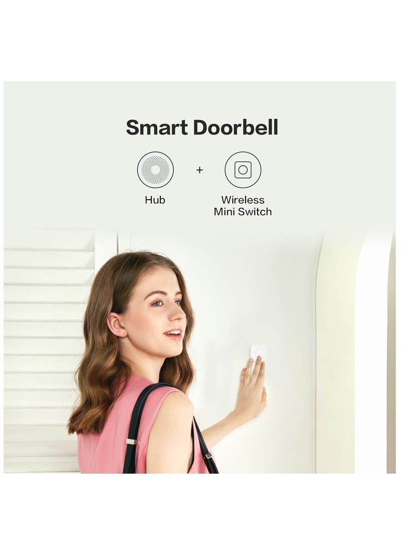 Aqara - Aqara Wireless Mini Switch, Requires Aqara Hub, Zigbee Connection, Versatile 3-Way Control Button for Smart Home Devices, Compatible with Apple HomeKit - Image 1