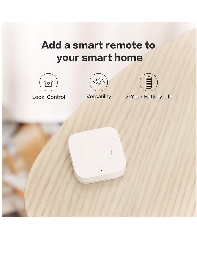 Aqara - Aqara Wireless Mini Switch, Requires Aqara Hub, Zigbee Connection, Versatile 3-Way Control Button for Smart Home Devices, Compatible with Apple HomeKit - Image 1