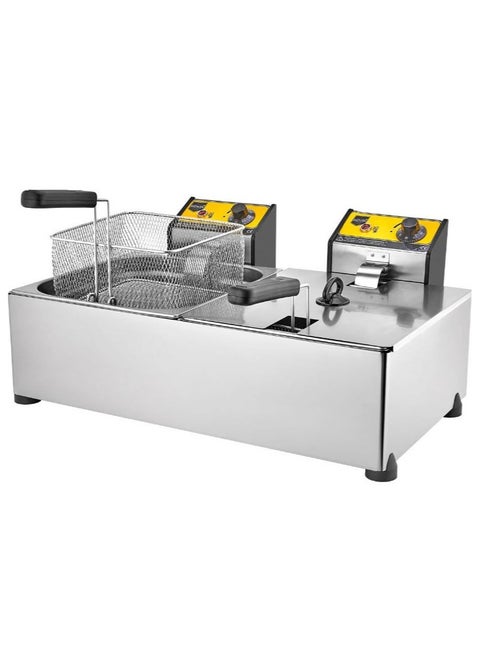 Stainless Steel Electric Deep Fryer 8+8 lt 6000 W REMTA TURKY