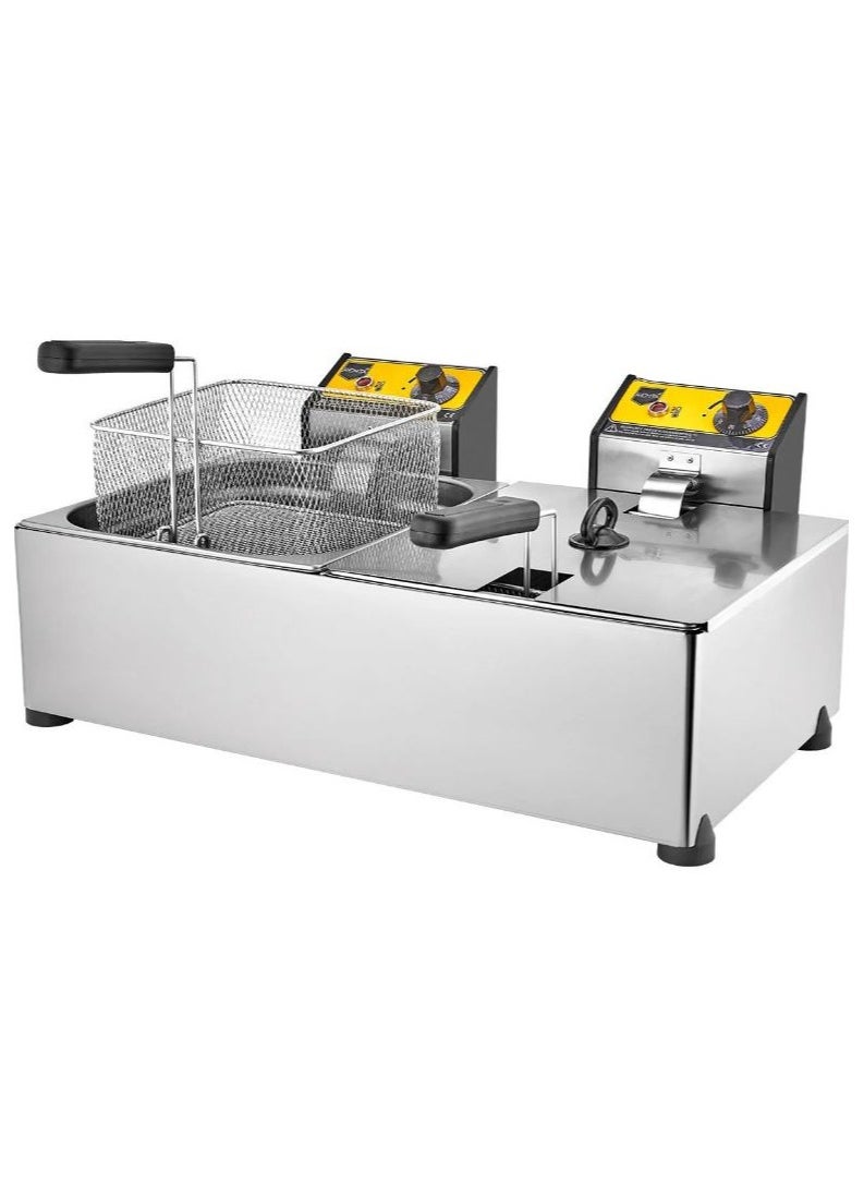 ريمتا قلاية كهربائيه صناعيه 2 عين اوفر كاونتر خط 70  8+8 lt 6000 W تركي 