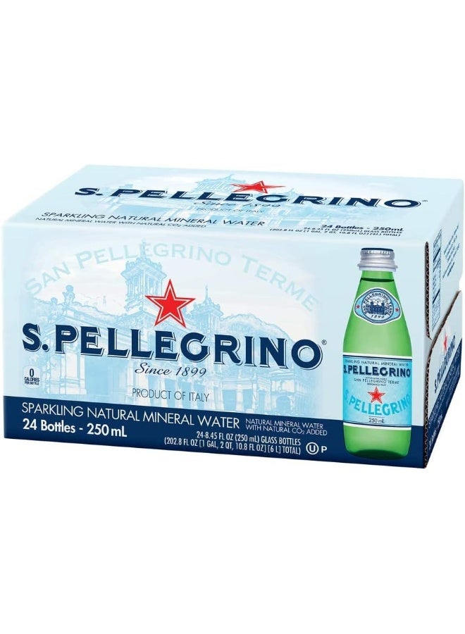 Sanpellegrino مياه معدنية فوارة طبيعية سان بيلجرينو، 250 مل (عبوة من 24) - Image 1