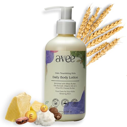 Avee Kids Body Lotion | Oat & Shea | Daily Hydration for Children 5-12 | Paraben & Mineral Oil Free | Dermatologist-Tested | 200 ml - Image 1