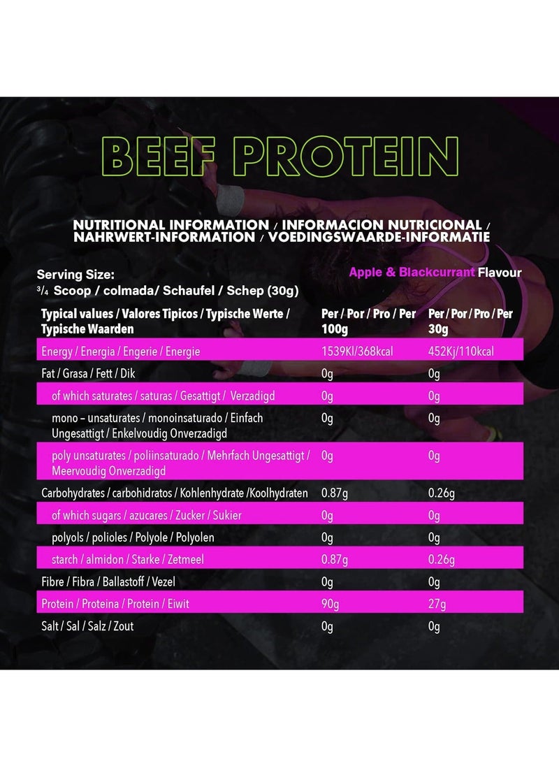 Beef Protein Isolate - Apple and Blackcurrant - (1.8kg)
