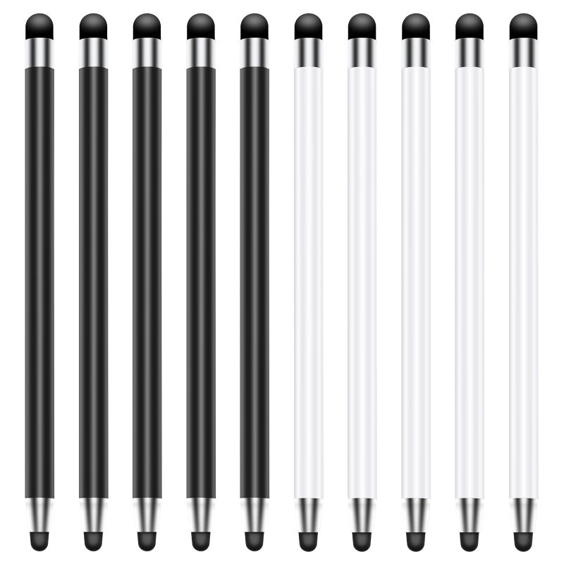 AGREJO Stylus Pen for Touchscreen 10PCS, AGREJO High Precision and Sensitivity Stylus Pen for iPad/iPhone/Samsung/Android and Tablets, Compatible with All Capacitive Touch Screen (10-Pack (Black/White)) - Image 1