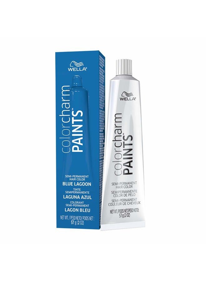 WELLA Color Charm COLORCHARM Paints Semi-Permanent Hair Dye for Temporary Hair Color| Intermixable Shades| Blue Lagoon| 2 Fl Oz - Image 1