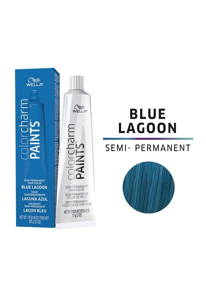 WELLA Color Charm COLORCHARM Paints Semi-Permanent Hair Dye for Temporary Hair Color| Intermixable Shades| Blue Lagoon| 2 Fl Oz - Image 2