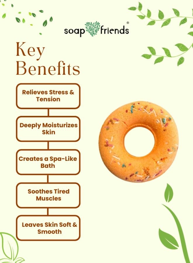 الصابون والأصدقاء قنبلة حمام سبا برتقالية | ١٣٠ غرام - حمام منشط ومرطب برائحة الحمضيات - Image 4