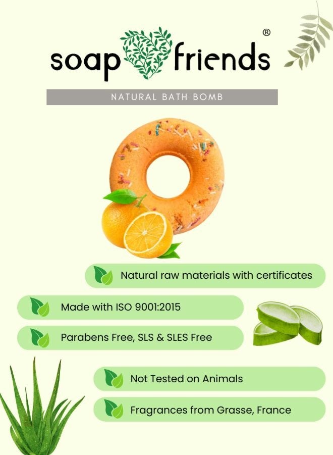 الصابون والأصدقاء قنبلة حمام سبا برتقالية | ١٣٠ غرام - حمام منشط ومرطب برائحة الحمضيات - Image 2