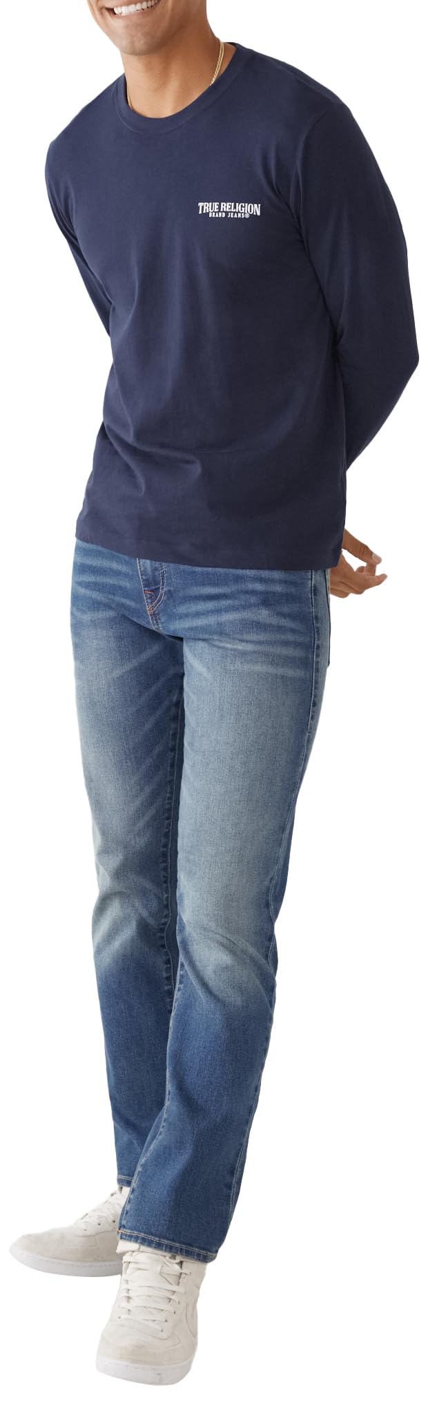 True Religion Men's Geno Slim Fit Straight Leg Jean, Faum Baseline, 42 - Image 3