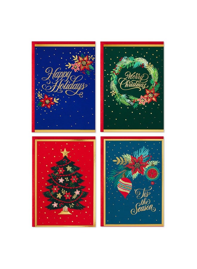Hallmark Hallmark Boxed Christmas Cards Assortment, Festive Foil (40 Cards and Envelopes)  - Image 1