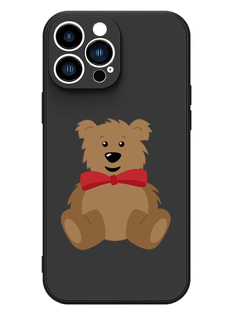 Theodor Protective Slim Fit Case Liquid Silicone Cover with Full Body Protection Anti-Scratch Shockproof Case For iPhone 13 Pro Max Black  - The adventure Begins - Image 1