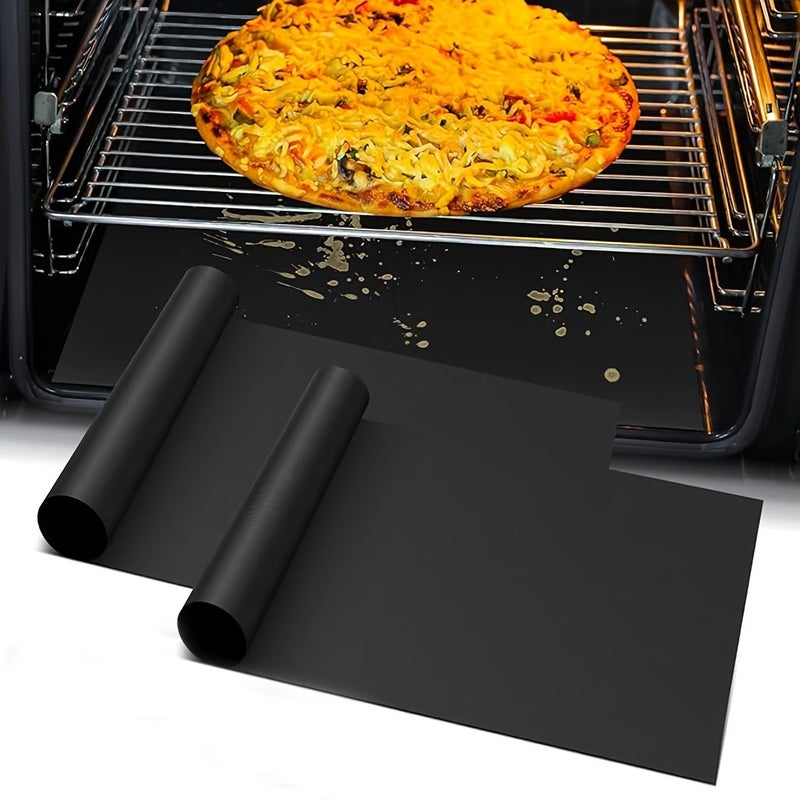 2pcs Reusable Nonstick Oven Liner Set for Electric And Gas Ovens Toasters - Image 1