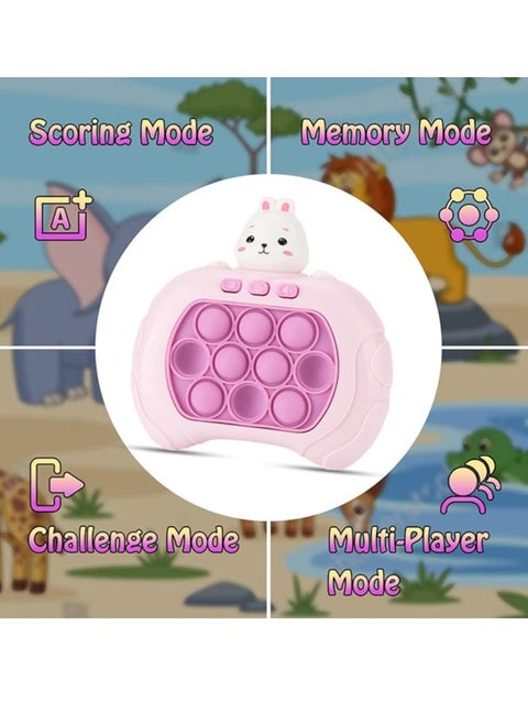 Oaktech Handheld Push Game, Fast Push Game For Kids, Rabbit Quick Push Bubble Button Game, Pop It Game Animal Version, Sensory Pop Fidget Toys For 3-12 Children Boys Girls Adults Birthday Gifts