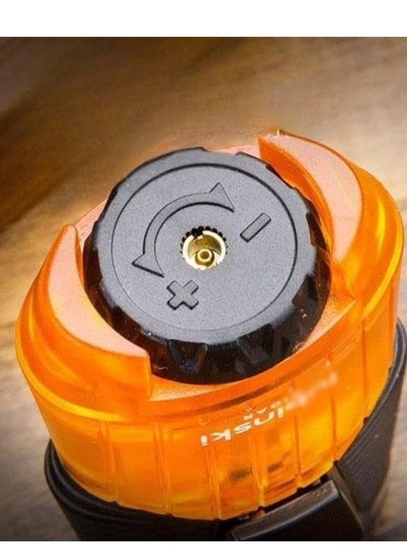 Lubinski Lubinski Torch Lighter with Holde Refillable Butane Torch Windproof Design Orange For BBQ  - Image 2