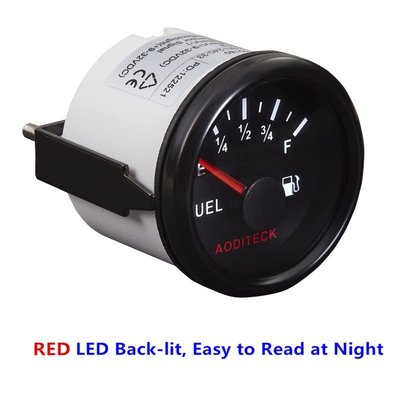 AODITECK 8 Scale Marine Fuel Gauge for Boat Gas Tank Truck Diesel Vehicles RV - Image 2