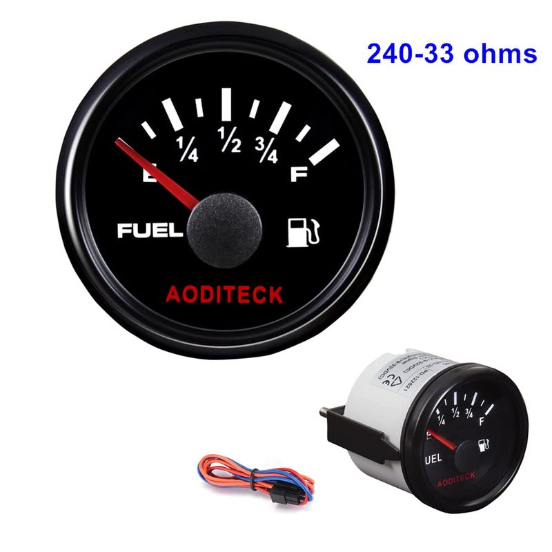 AODITECK 8 Scale Marine Fuel Gauge for Boat Gas Tank Truck Diesel Vehicles RV - Image 5