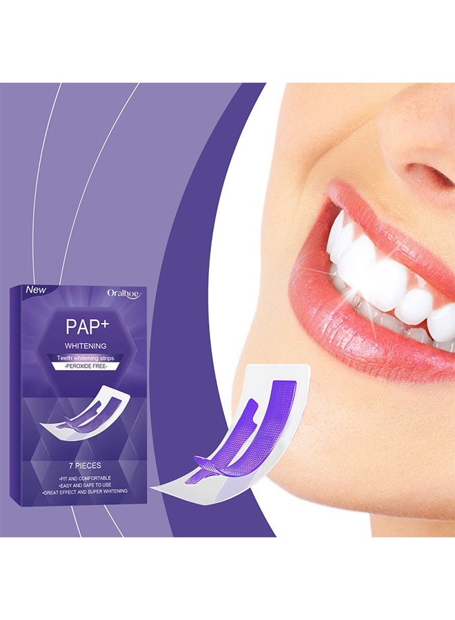 أورالحوي مجموعة تبييض الأسنان ORALHOE Purple Oral Patch مكونة من 7 شرائح بيضاء لطيفة ومنعشة - Image 1